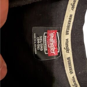 Wrangler Black Tee with Red Logo Patch